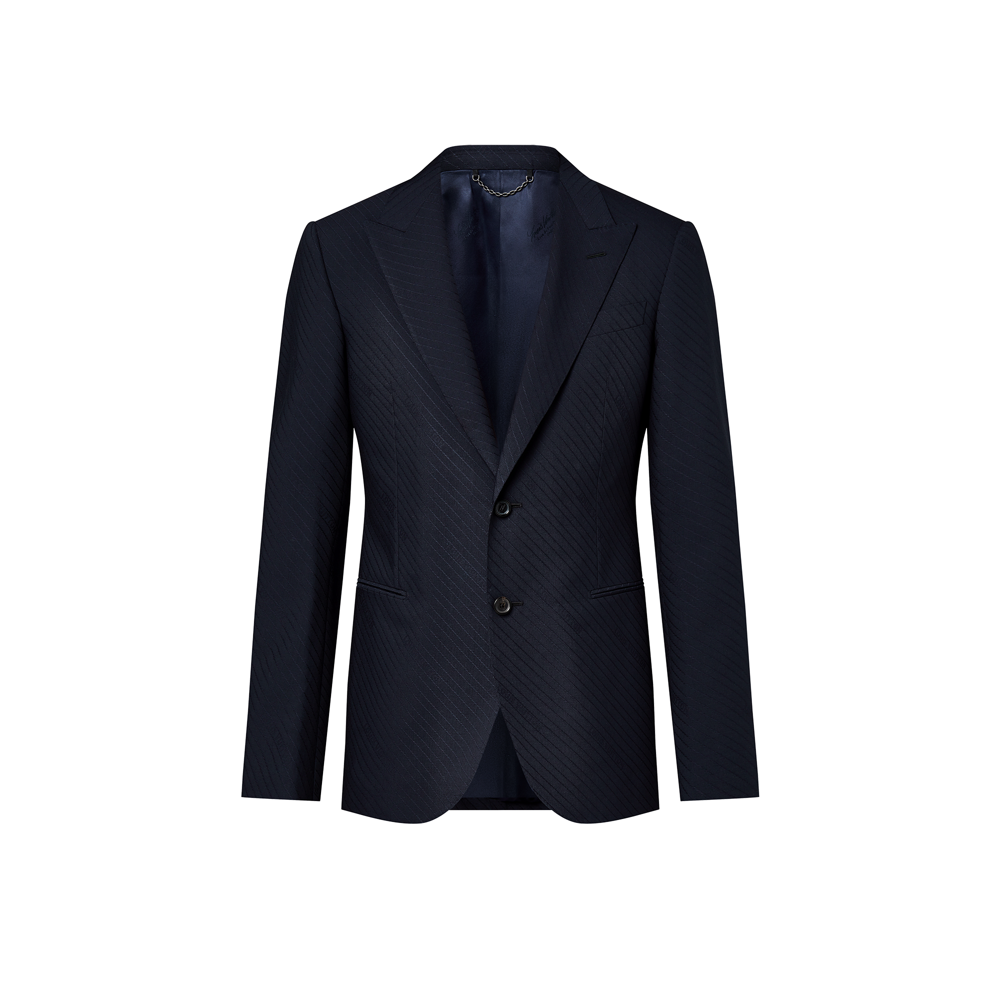 LOUIS VUITTON ネイビー ピーコート 美品 ルイヴィトン 裏地LVロゴ ダブルブレスト ピーコート メンズ